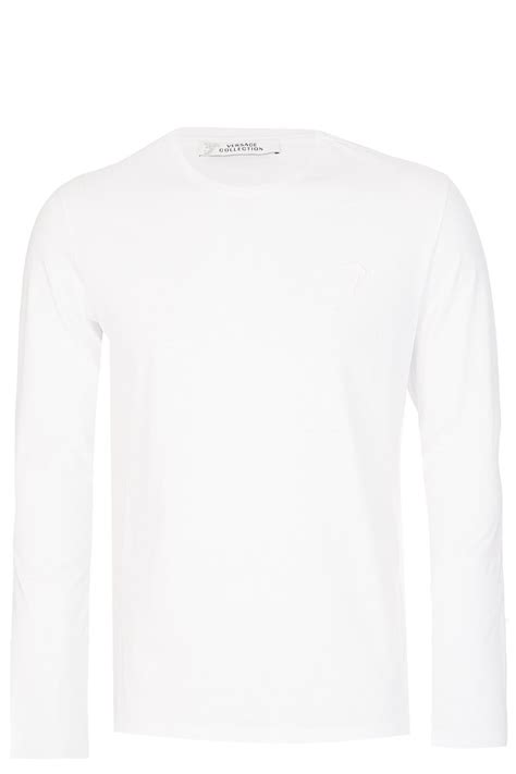 versace long sleeve white|Versace long sleeves polo shirts.